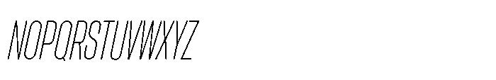 Pragmatica Next Compressed Thin Slanted Font UPPERCASE