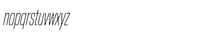 Pragmatica Next Compressed Thin Slanted Font LOWERCASE