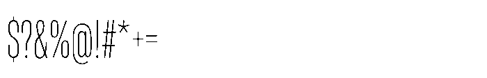 Pragmatica Next Compressed Thin Font OTHER CHARS