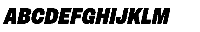 Pragmatica Next Condensed Black Slanted Font UPPERCASE