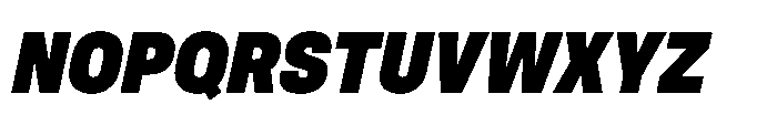 Pragmatica Next Condensed Black Slanted Font UPPERCASE