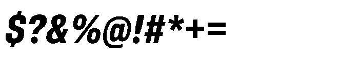 Pragmatica Next Condensed Bold Slanted Font OTHER CHARS