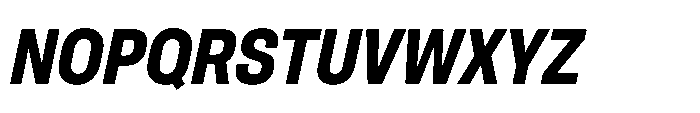 Pragmatica Next Condensed Bold Slanted Font UPPERCASE