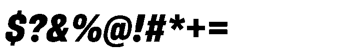 Pragmatica Next Condensed Extra Bold Slanted Font OTHER CHARS