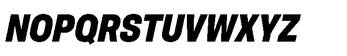 Pragmatica Next Condensed Extra Bold Slanted Font UPPERCASE