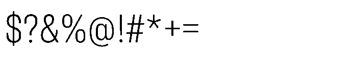 Pragmatica Next Condensed Extralight Font OTHER CHARS