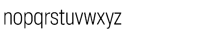 Pragmatica Next Condensed Extralight Font LOWERCASE