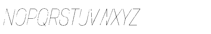 Pragmatica Next Condensed Hairline Slanted Font UPPERCASE