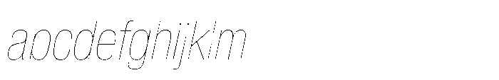 Pragmatica Next Condensed Hairline Slanted FONT