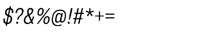 Pragmatica Next Condensed Light Slanted Font OTHER CHARS