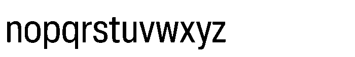 Pragmatica Next Condensed Regular Font LOWERCASE