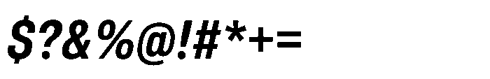 Pragmatica Next Condensed Semi Bold Slanted Font OTHER CHARS
