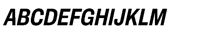 Pragmatica Next Condensed Semi Bold Slanted Font UPPERCASE