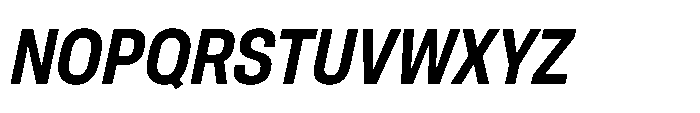 Pragmatica Next Condensed Semi Bold Slanted Font UPPERCASE