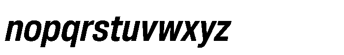 Pragmatica Next Condensed Semi Bold Slanted Font LOWERCASE