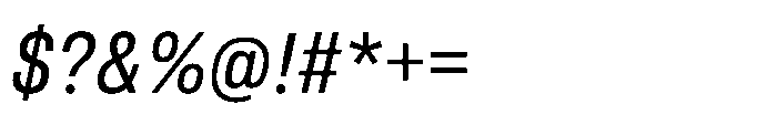 Pragmatica Next Condensed Slanted Font OTHER CHARS