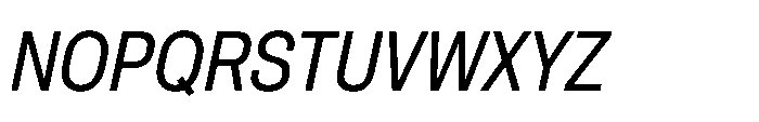 Pragmatica Next Condensed Slanted Font UPPERCASE