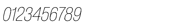 Pragmatica Next Condensed Thin Slanted Font OTHER CHARS