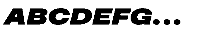 Pragmatica Next Extended Black Slanted Font UPPERCASE