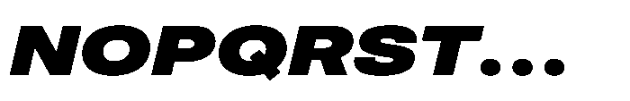 Pragmatica Next Extended Black Slanted Font UPPERCASE