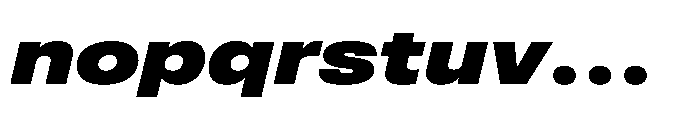Pragmatica Next Extended Black Slanted Font LOWERCASE