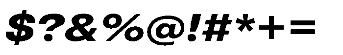 Pragmatica Next Extended Bold Slanted Font OTHER CHARS