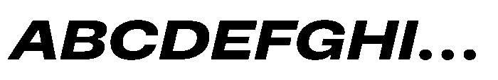 Pragmatica Next Extended Bold Slanted Font UPPERCASE