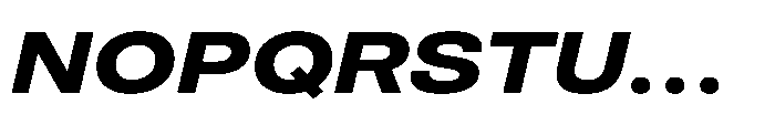 Pragmatica Next Extended Bold Slanted Font UPPERCASE
