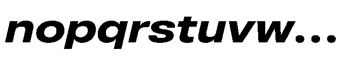 Pragmatica Next Extended Bold Slanted Font LOWERCASE