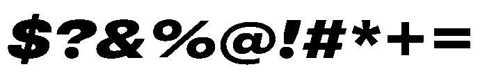 Pragmatica Next Extended Extra Bold Slanted Font OTHER CHARS