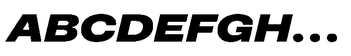 Pragmatica Next Extended Extra Bold Slanted Font UPPERCASE