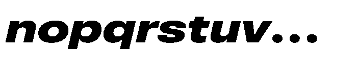 Pragmatica Next Extended Extra Bold Slanted Font LOWERCASE