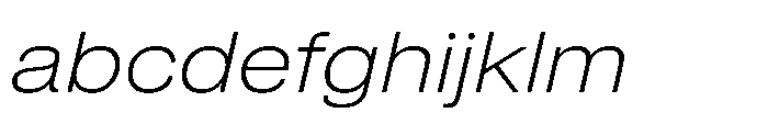 Pragmatica Next Extended Extralight Slanted FONT