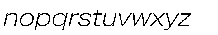 Pragmatica Next Extended Extralight Slanted Font LOWERCASE