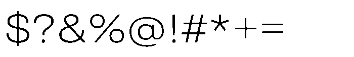 Pragmatica Next Extended Extralight Font OTHER CHARS