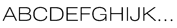 Pragmatica Next Extended Extralight Font UPPERCASE