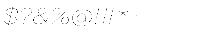 Pragmatica Next Extended Hairline Slanted Font OTHER CHARS