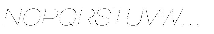 Pragmatica Next Extended Hairline Slanted Font UPPERCASE