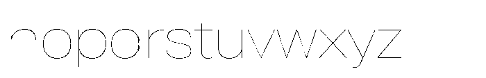 Pragmatica Next Extended Hairline Font LOWERCASE