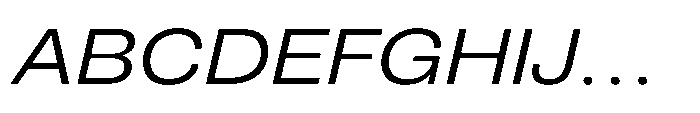 Pragmatica Next Extended Light Slanted Font UPPERCASE