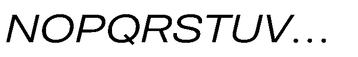 Pragmatica Next Extended Light Slanted Font UPPERCASE