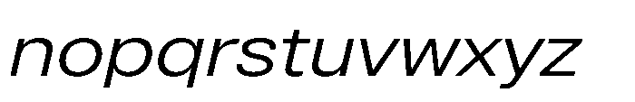 Pragmatica Next Extended Light Slanted Font LOWERCASE