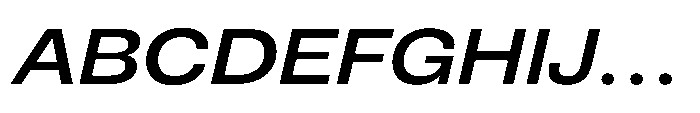 Pragmatica Next Extended Medium Slanted Font UPPERCASE