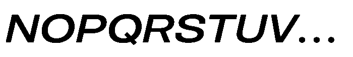 Pragmatica Next Extended Medium Slanted Font UPPERCASE