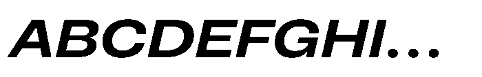 Pragmatica Next Extended Semi Bold Slanted Font UPPERCASE