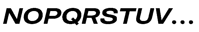 Pragmatica Next Extended Semi Bold Slanted Font UPPERCASE