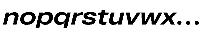 Pragmatica Next Extended Semi Bold Slanted Font LOWERCASE