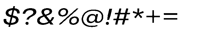 Pragmatica Next Extended Slanted Font OTHER CHARS