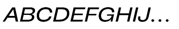 Pragmatica Next Extended Slanted Font UPPERCASE