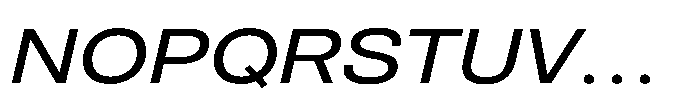 Pragmatica Next Extended Slanted Font UPPERCASE